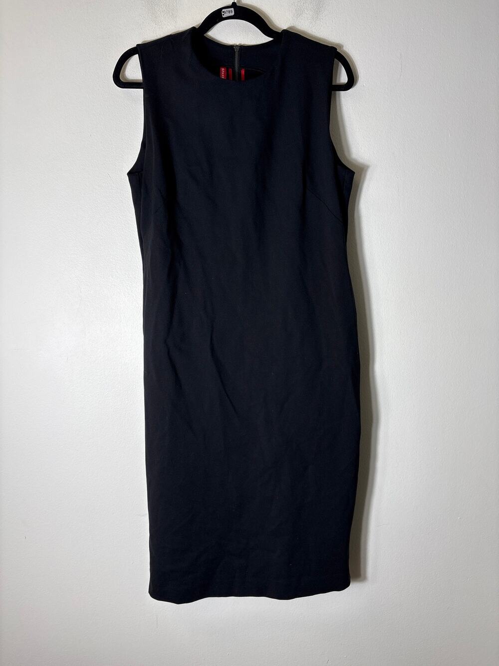 Spanx Black Sleeveless V Neck Maxi Collum Dress Sz L